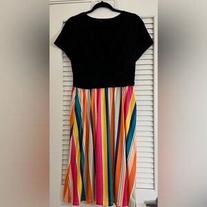 Colorful Striped Dress